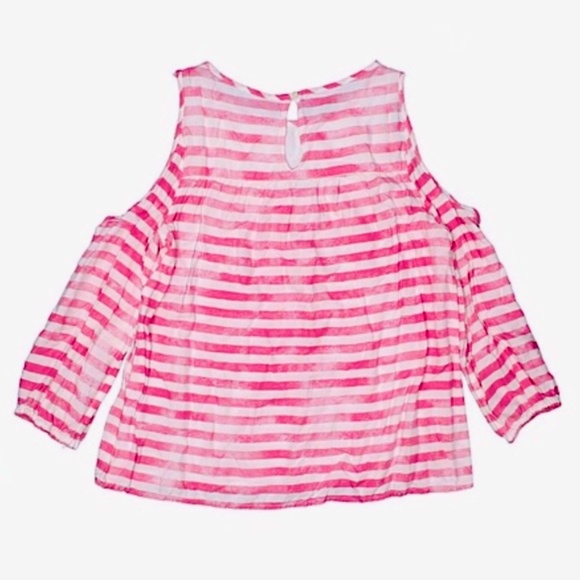 Abercrombie kids pink and white striped blouse - Picture 9 of 16
